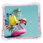 Pink Flamingo Tube Square Aqua Pearls™ Hot/Cold Pack - 1