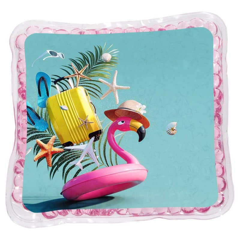 Pink Flamingo Tube Square Aqua Pearls™ Hot/Cold Pack - 1