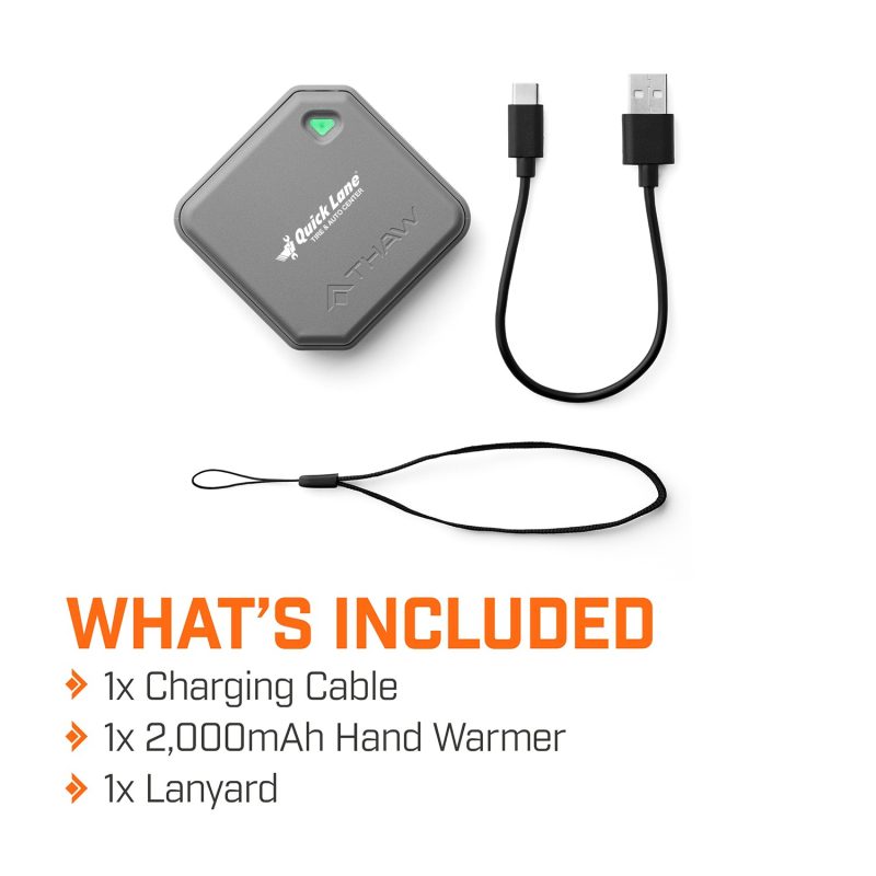 Thaw® Rechargeable 2K Hand Warmer & Flashlight - GRAY - 6